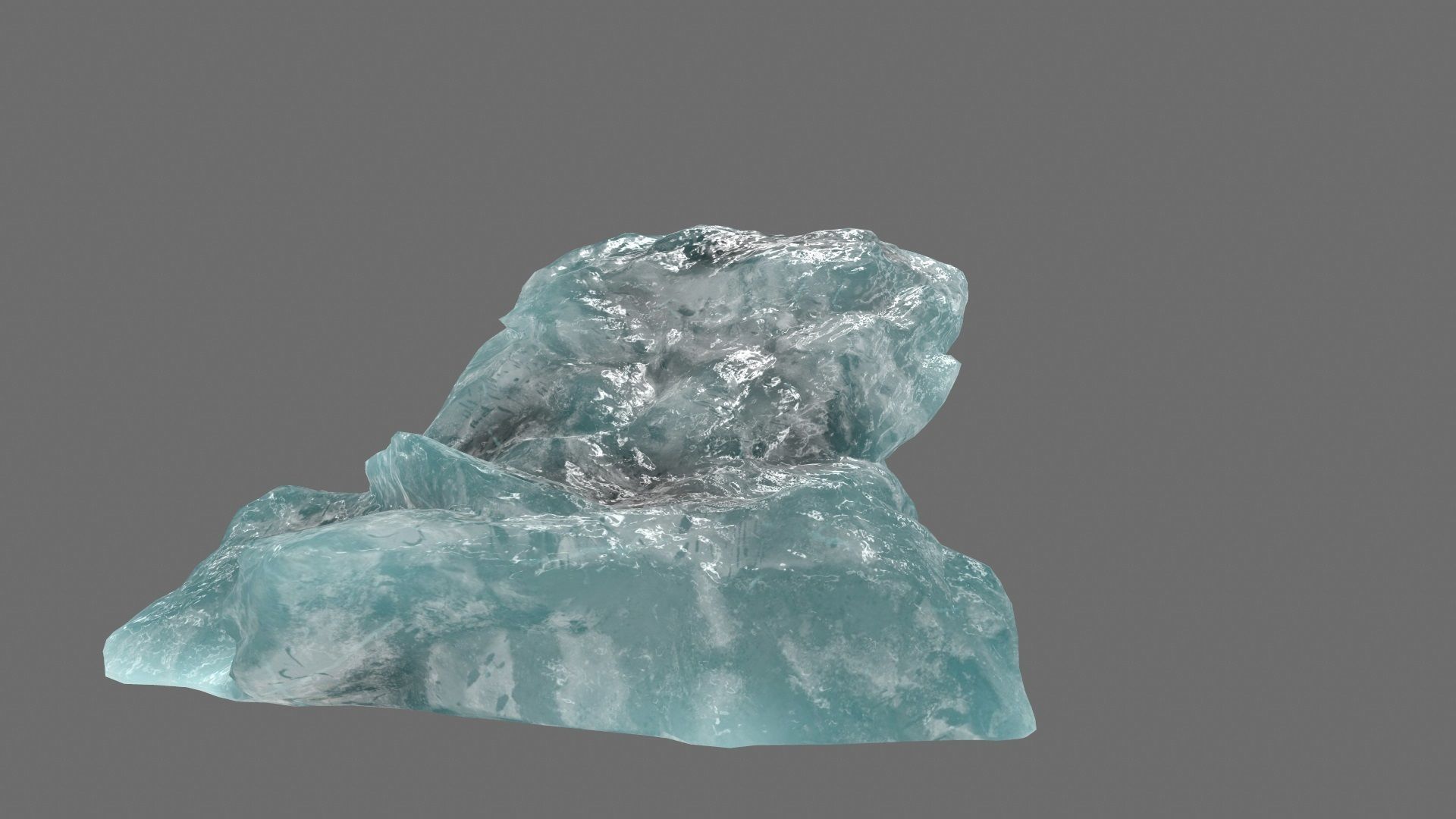 ice mountain Low-poly 3D model_2