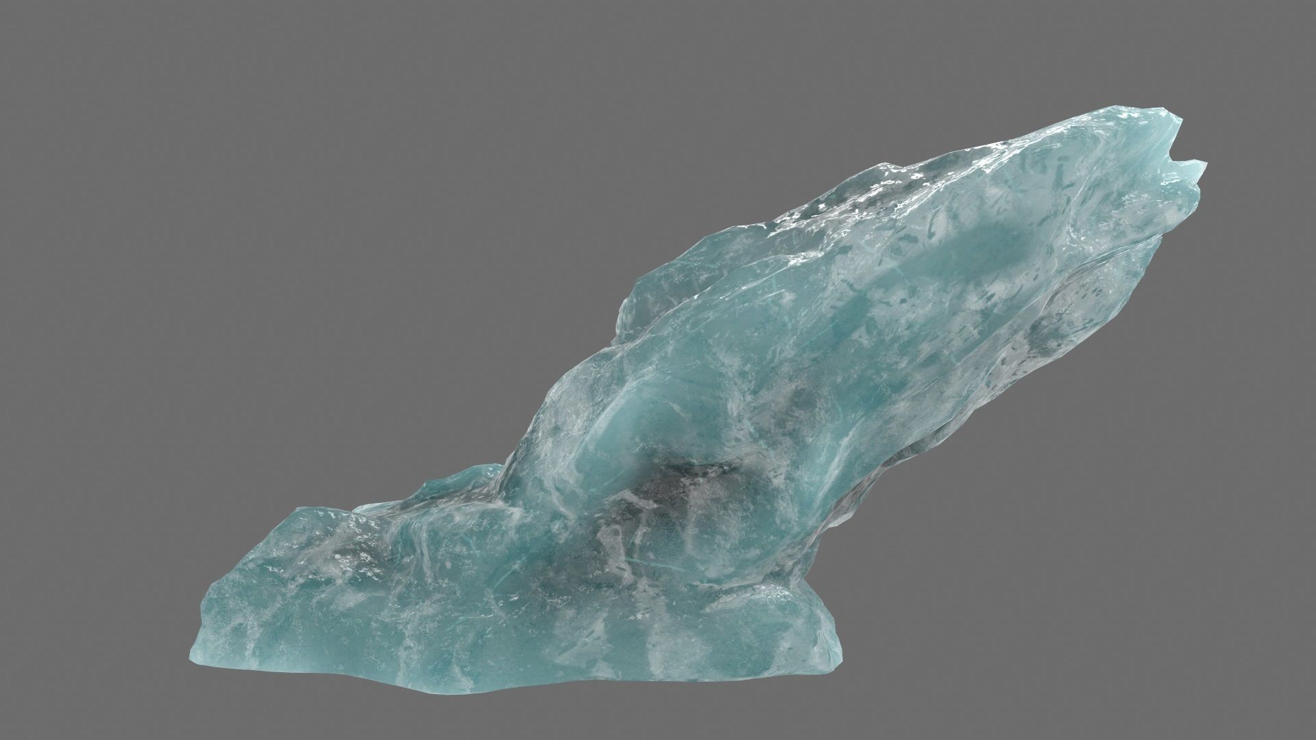 ice mountain Low-poly 3D model_9