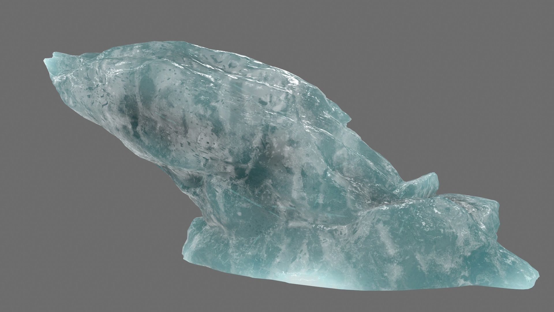 ice mountain Low-poly 3D model_4