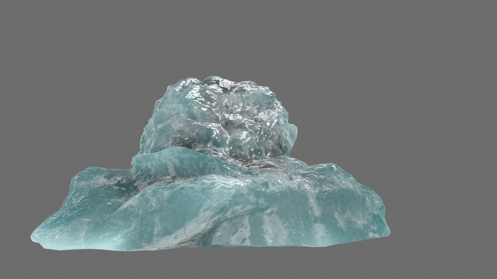 ice mountain Low-poly 3D model_5