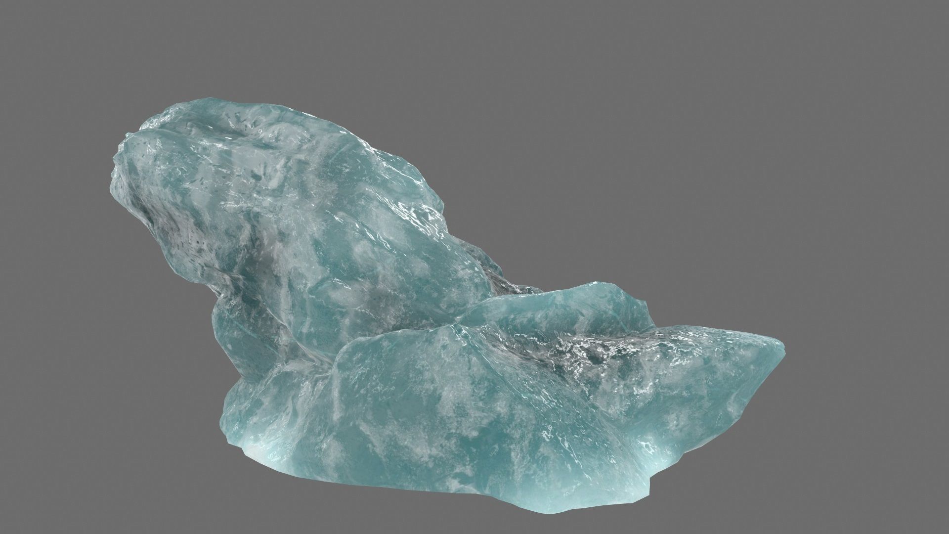 ice mountain Low-poly 3D model_6