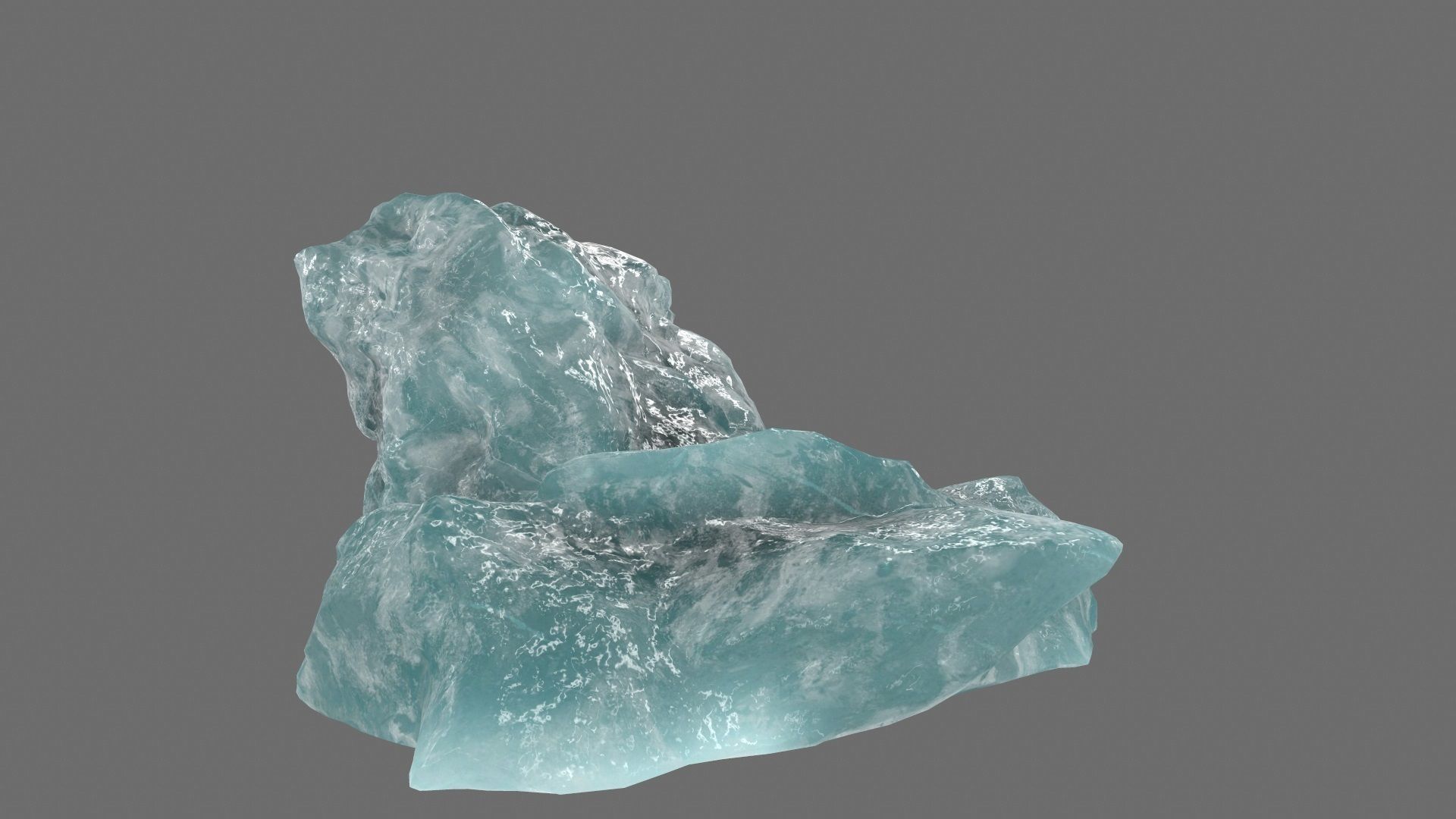 ice mountain Low-poly 3D model_7