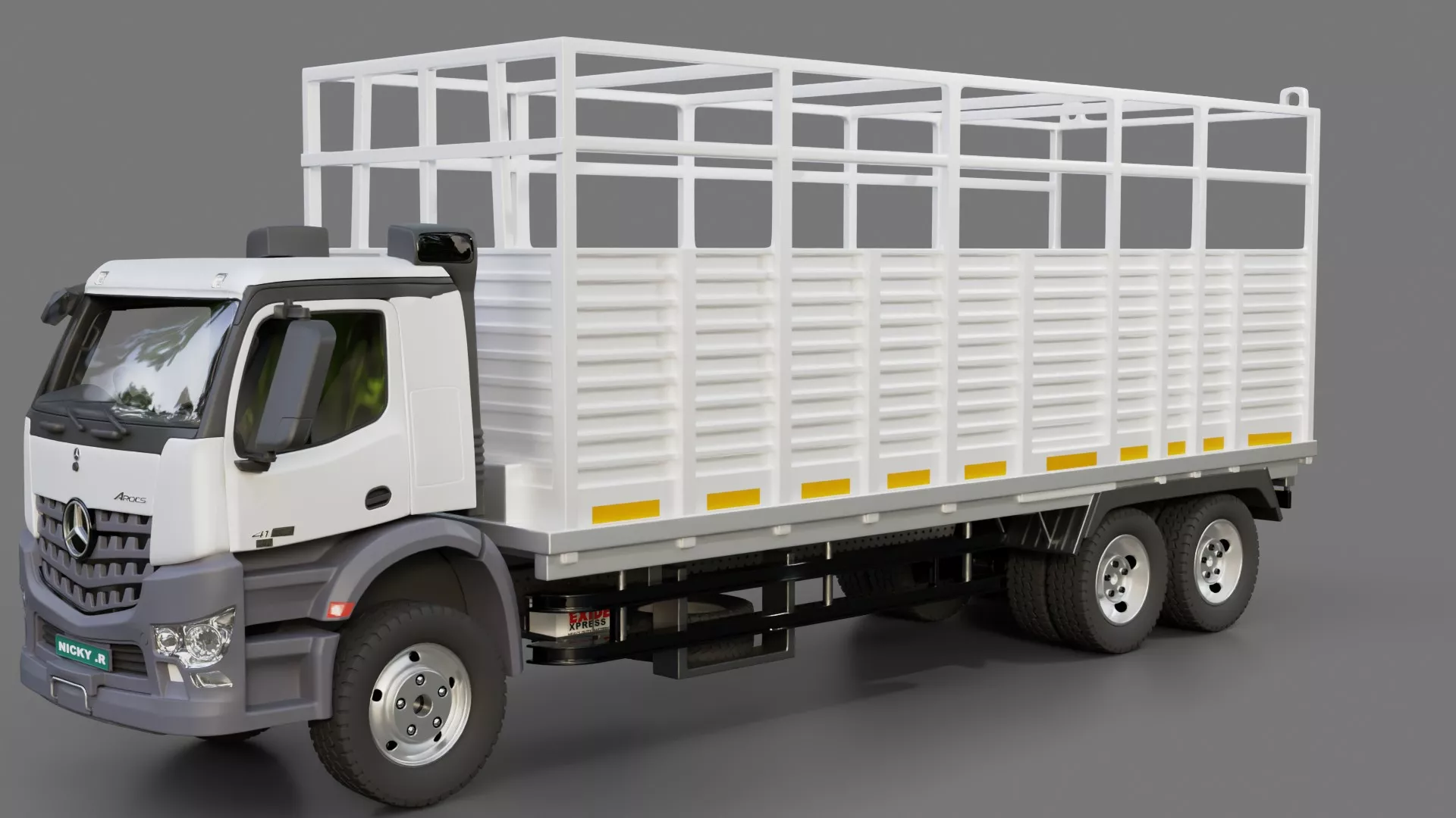 Mercedes Benz Arocs Gabbage Truck 2013 3D model