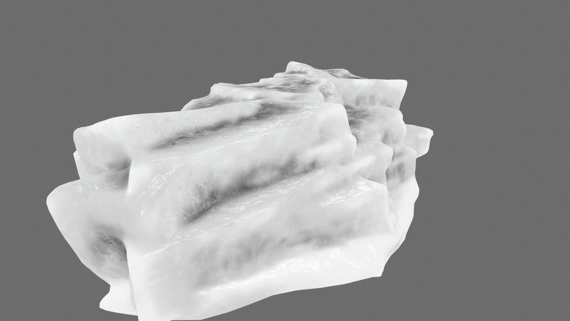 ice mountain Low-poly 3D model_6