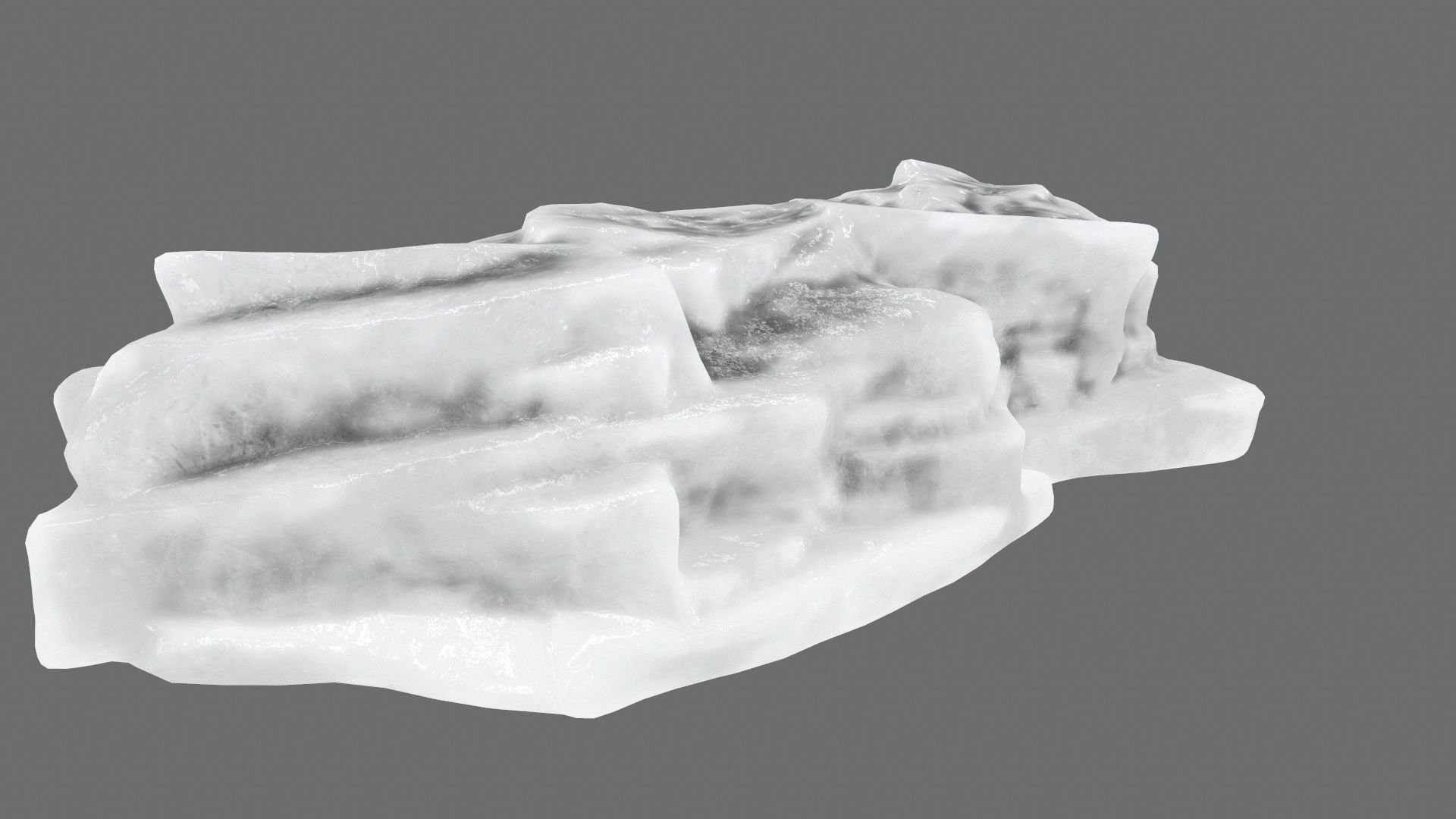 ice mountain Low-poly 3D model_2