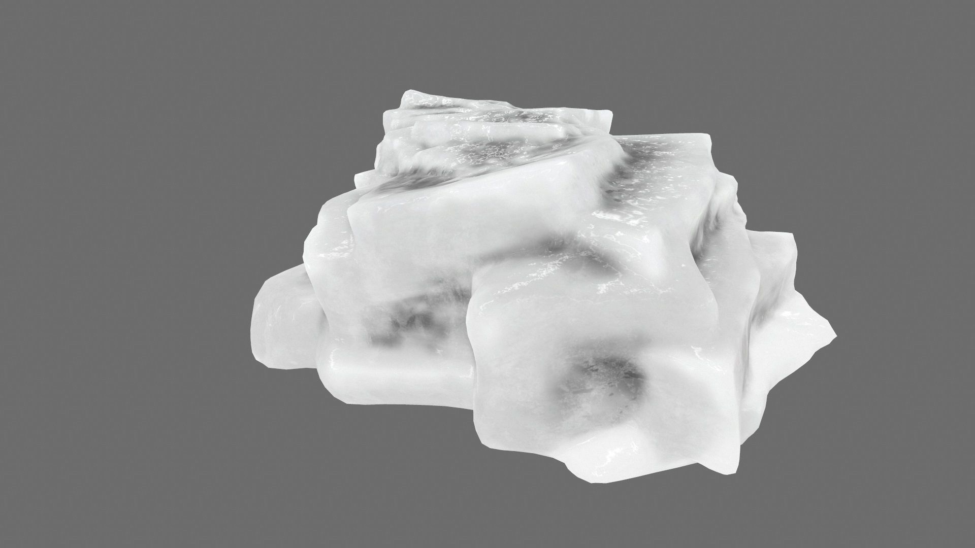 ice mountain Low-poly 3D model_7