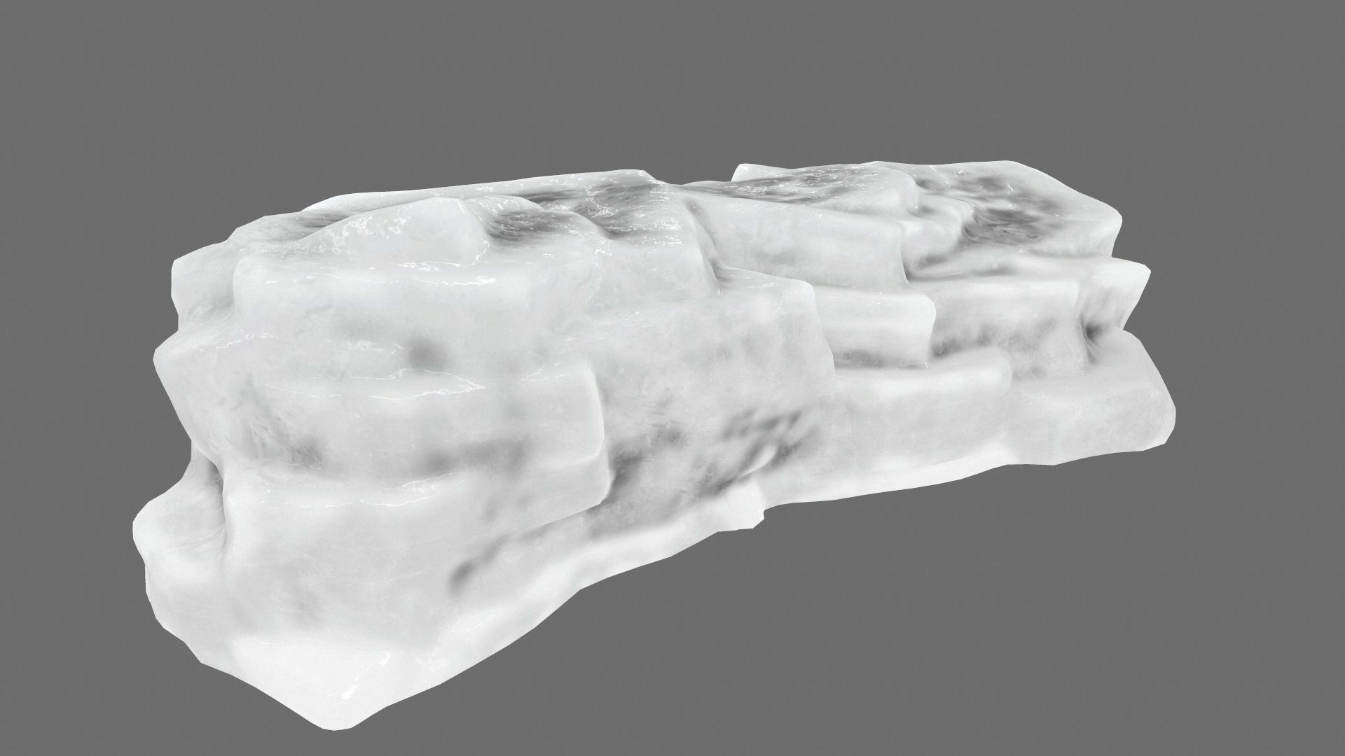 ice mountain Low-poly 3D model_1