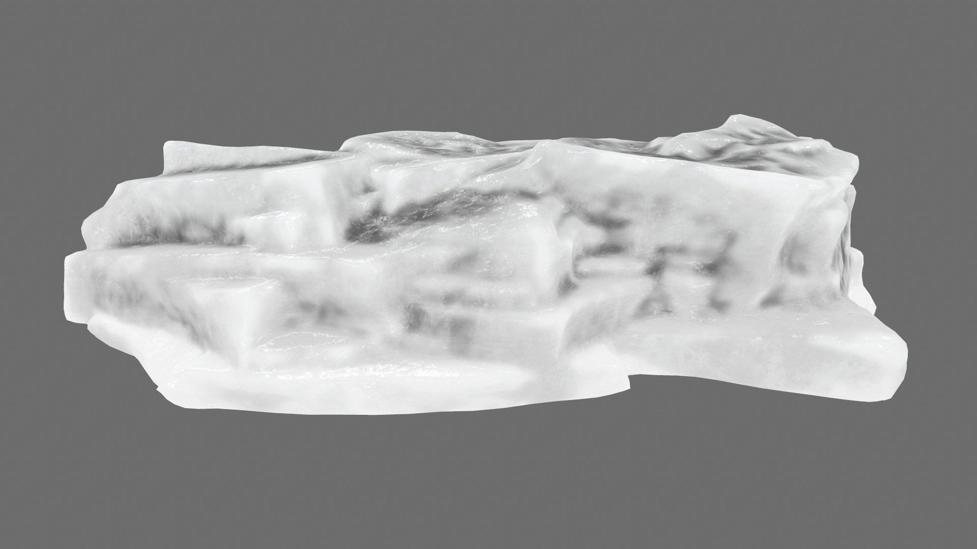 ice mountain Low-poly 3D model_4