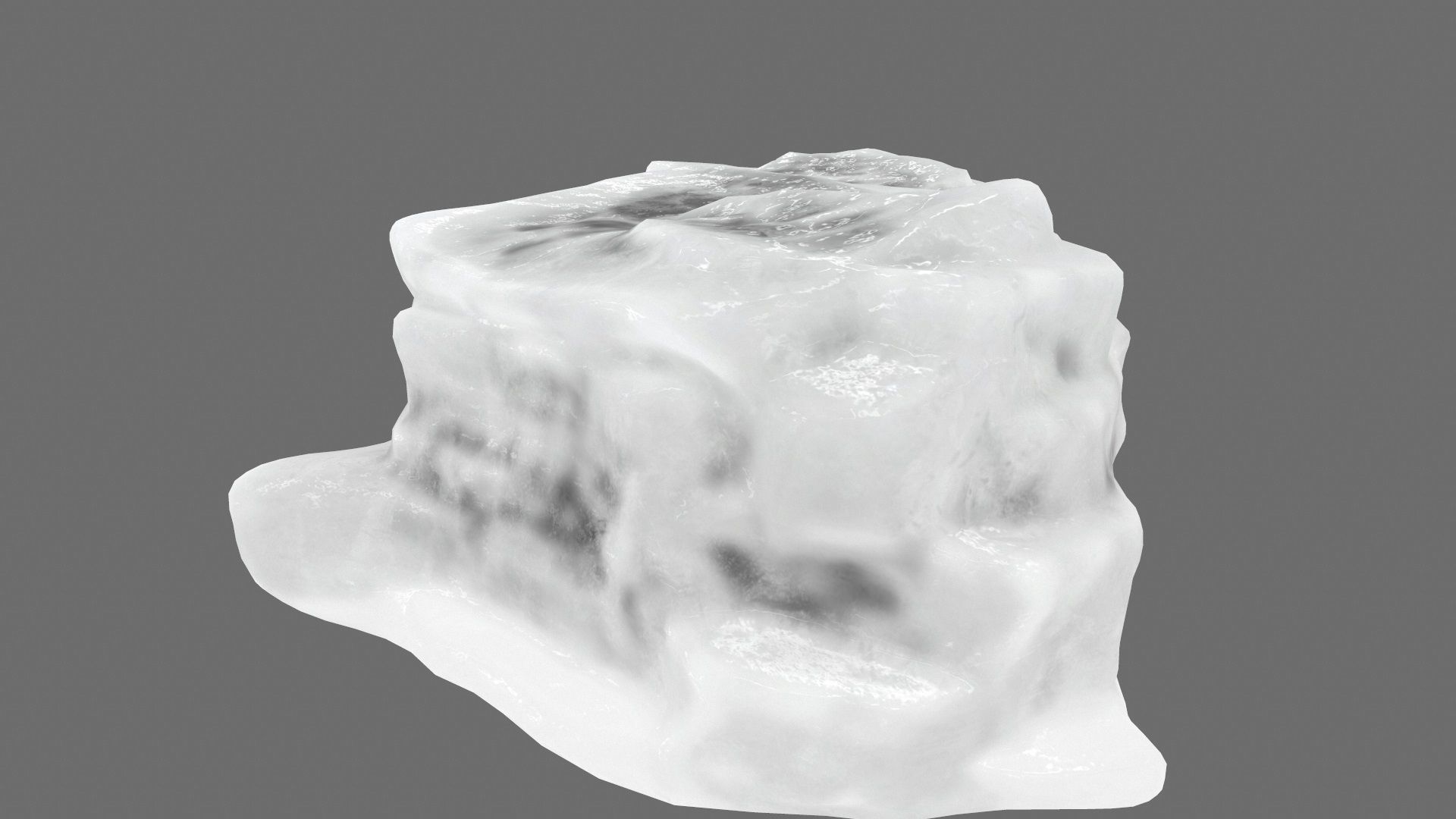 ice mountain Low-poly 3D model_3