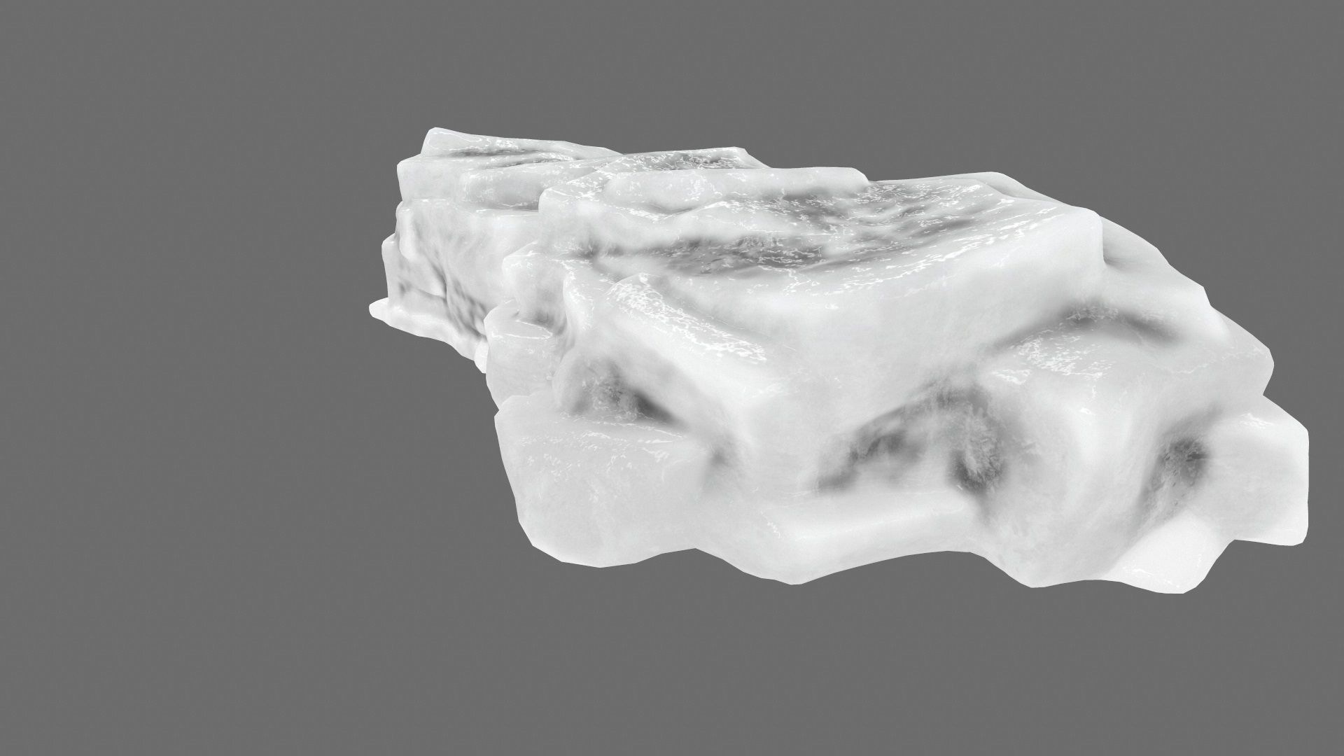 ice mountain Low-poly 3D model_8