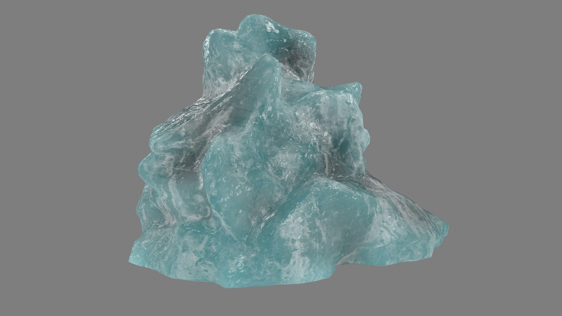 ice mountain Low-poly 3D model_7