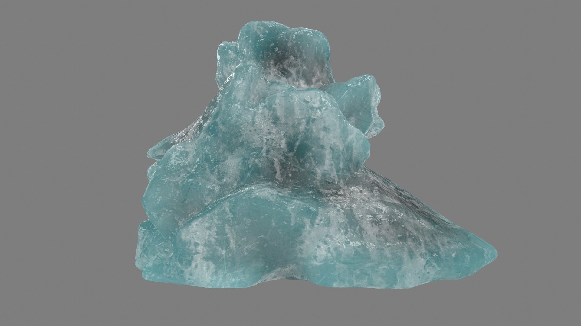 ice mountain Low-poly 3D model_1