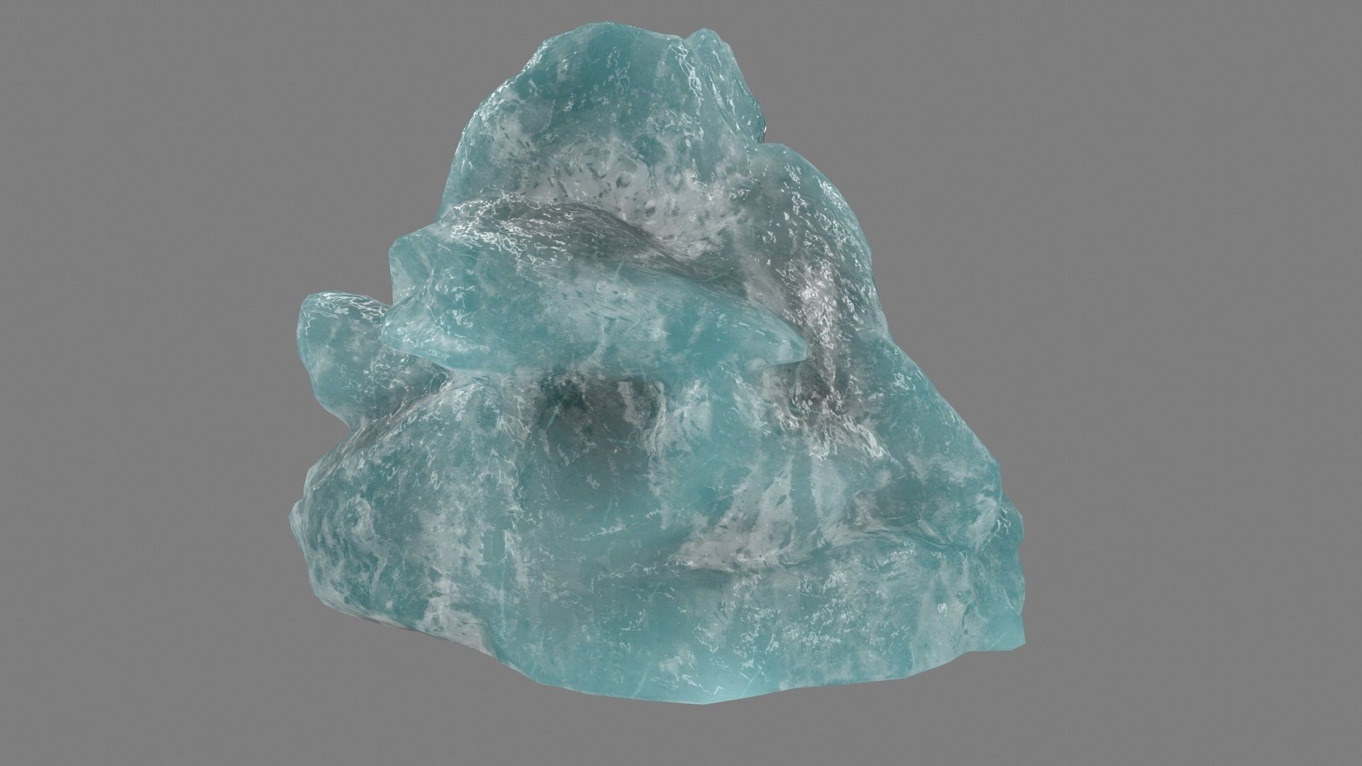 ice mountain Low-poly 3D model_2