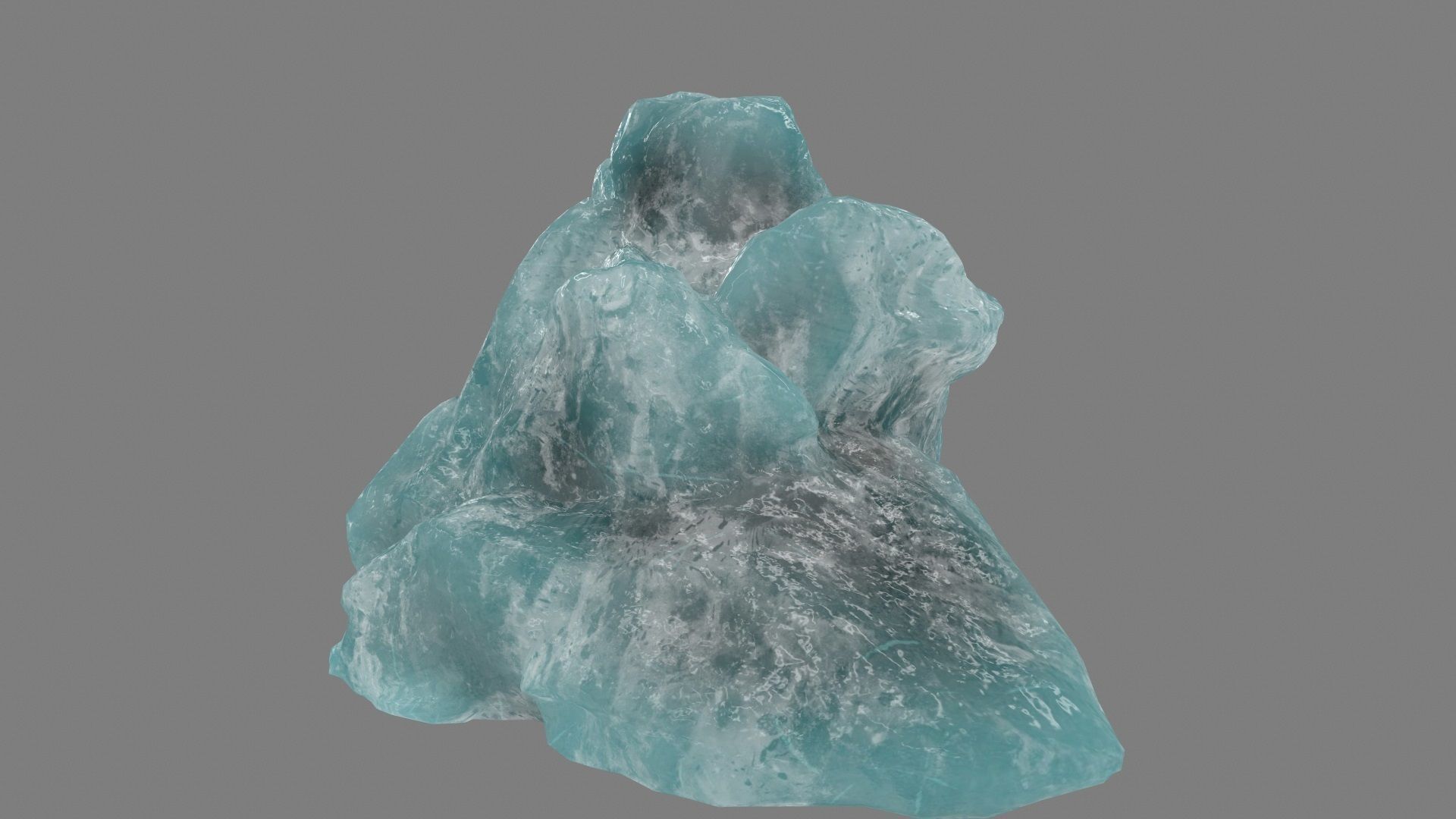 ice mountain Low-poly 3D model_13