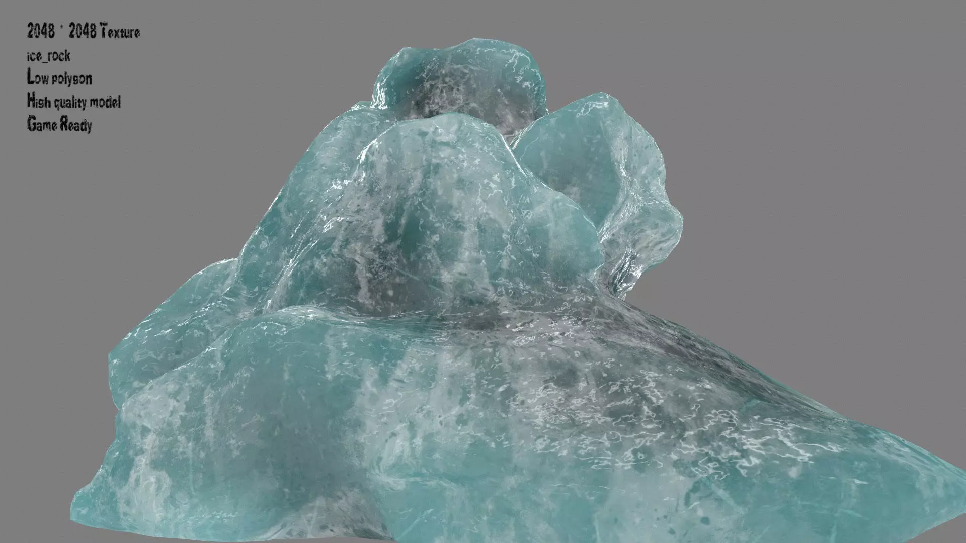 ice mountain Low-poly 3D model_0