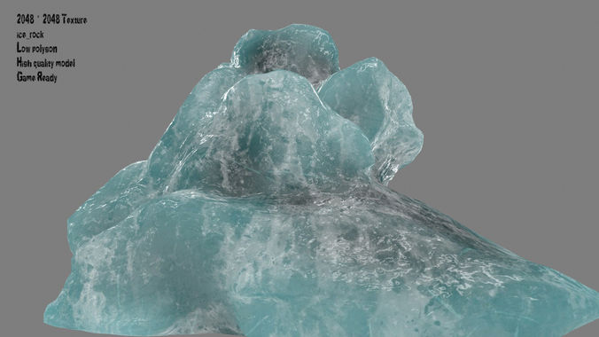 ice mountain Low-poly 3D model