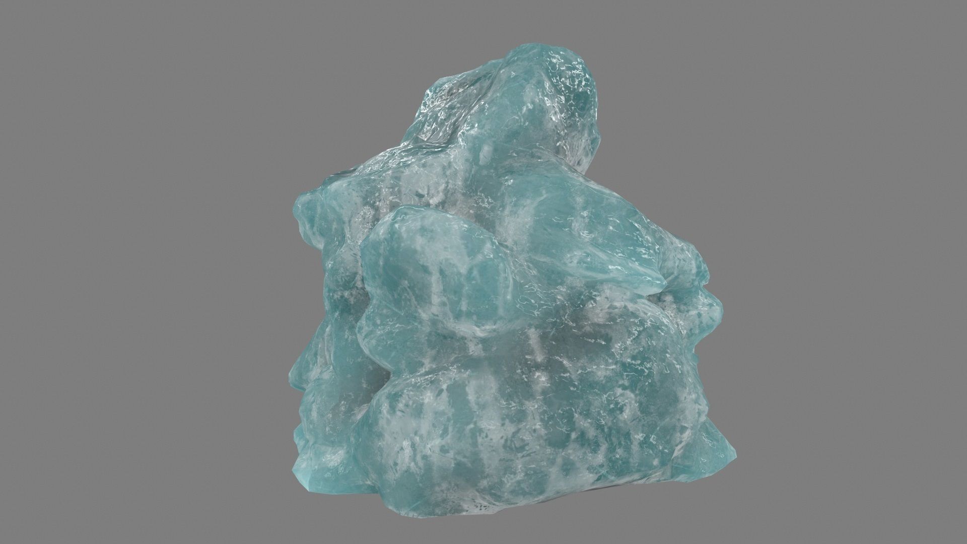 ice mountain Low-poly 3D model_6