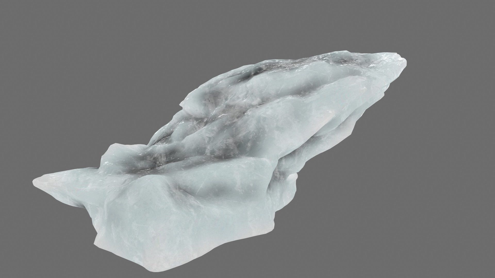 ice mountain Low-poly 3D model_2