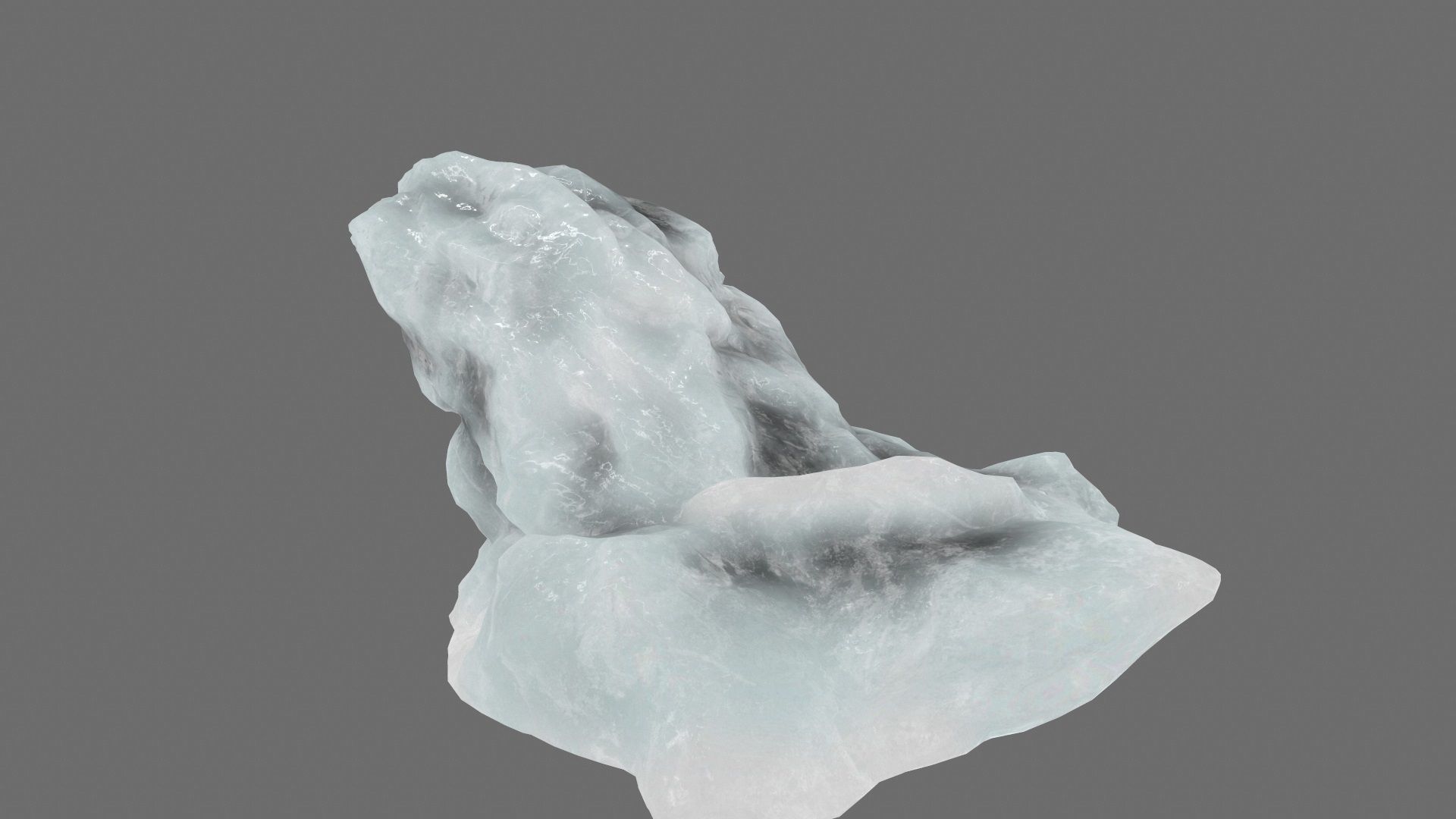 ice mountain Low-poly 3D model_4