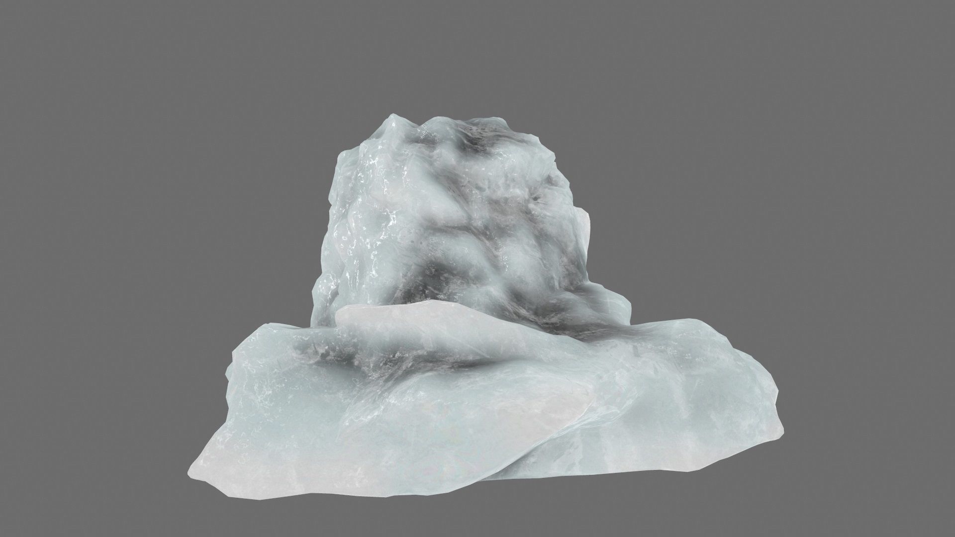 ice mountain Low-poly 3D model_6