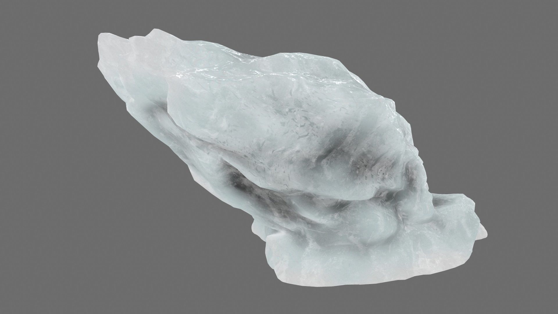 ice mountain Low-poly 3D model_7