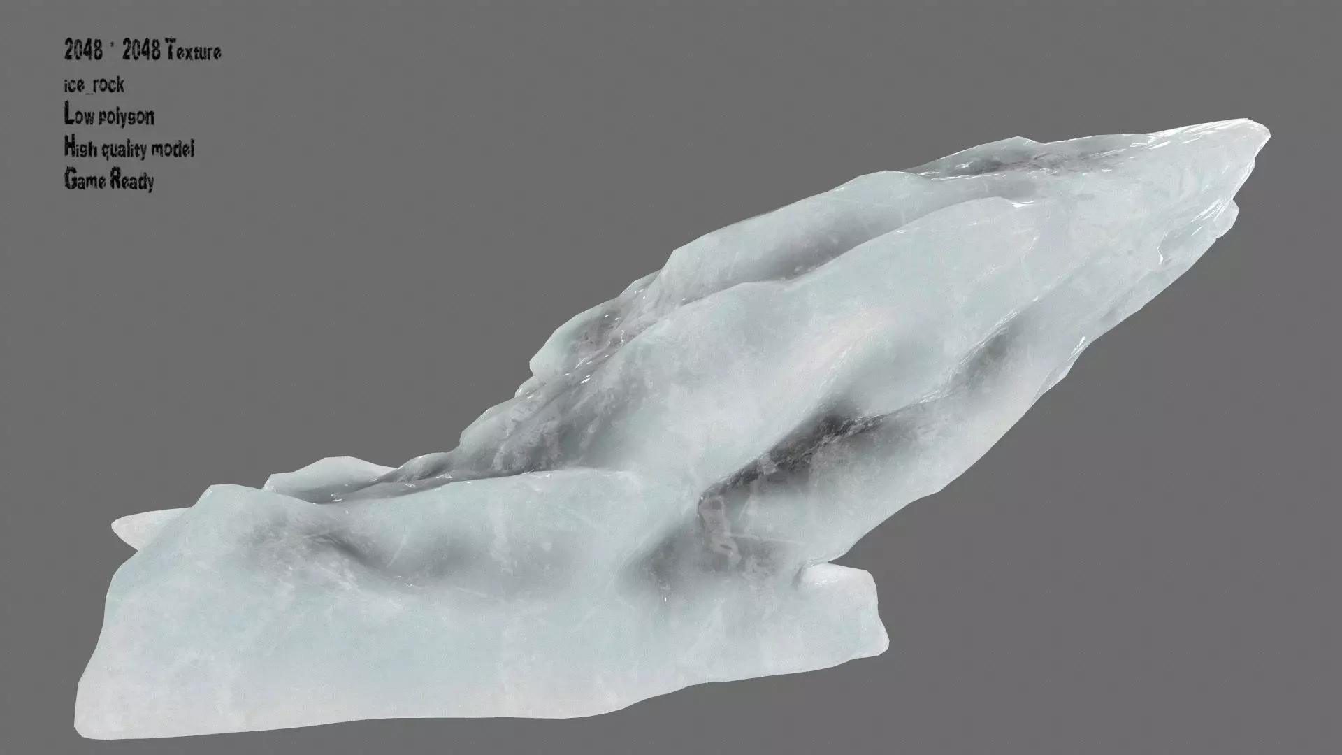 ice mountain Low-poly 3D model_0