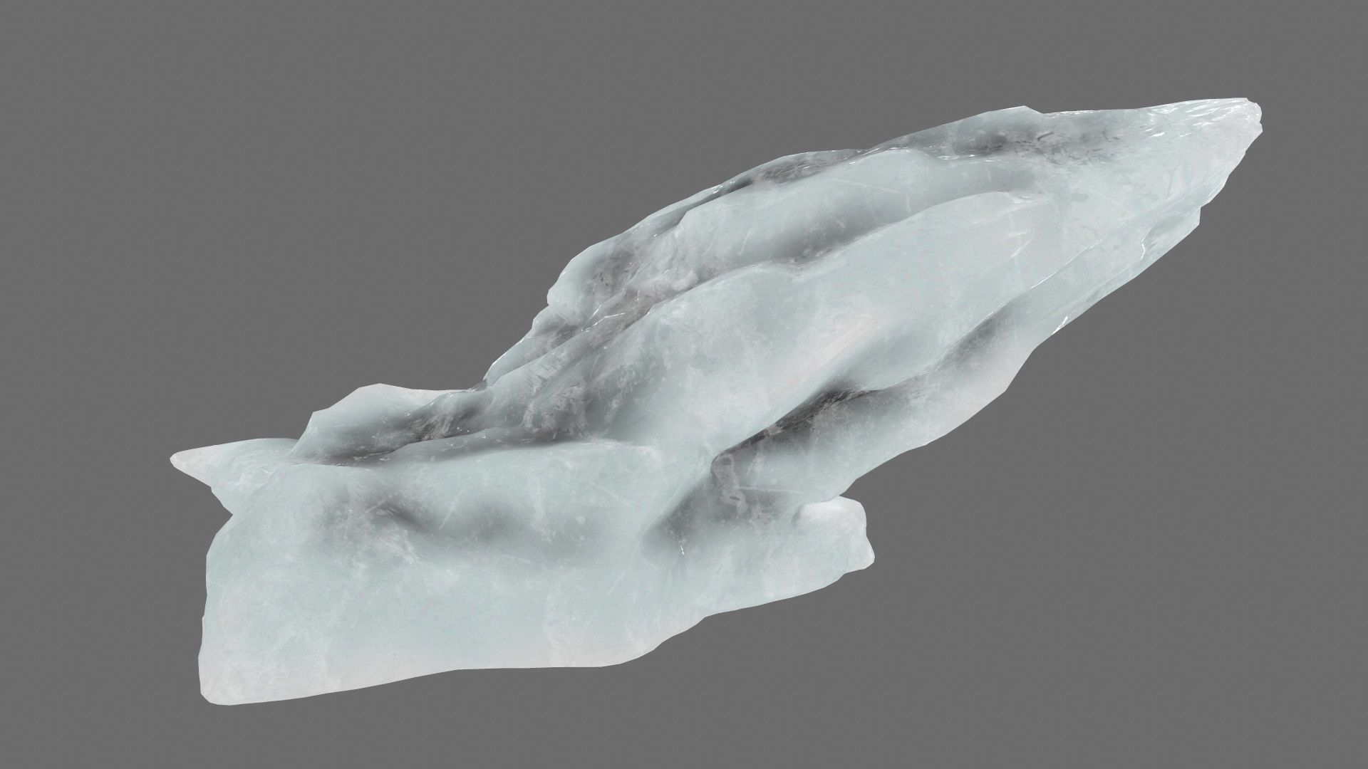 ice mountain Low-poly 3D model_1