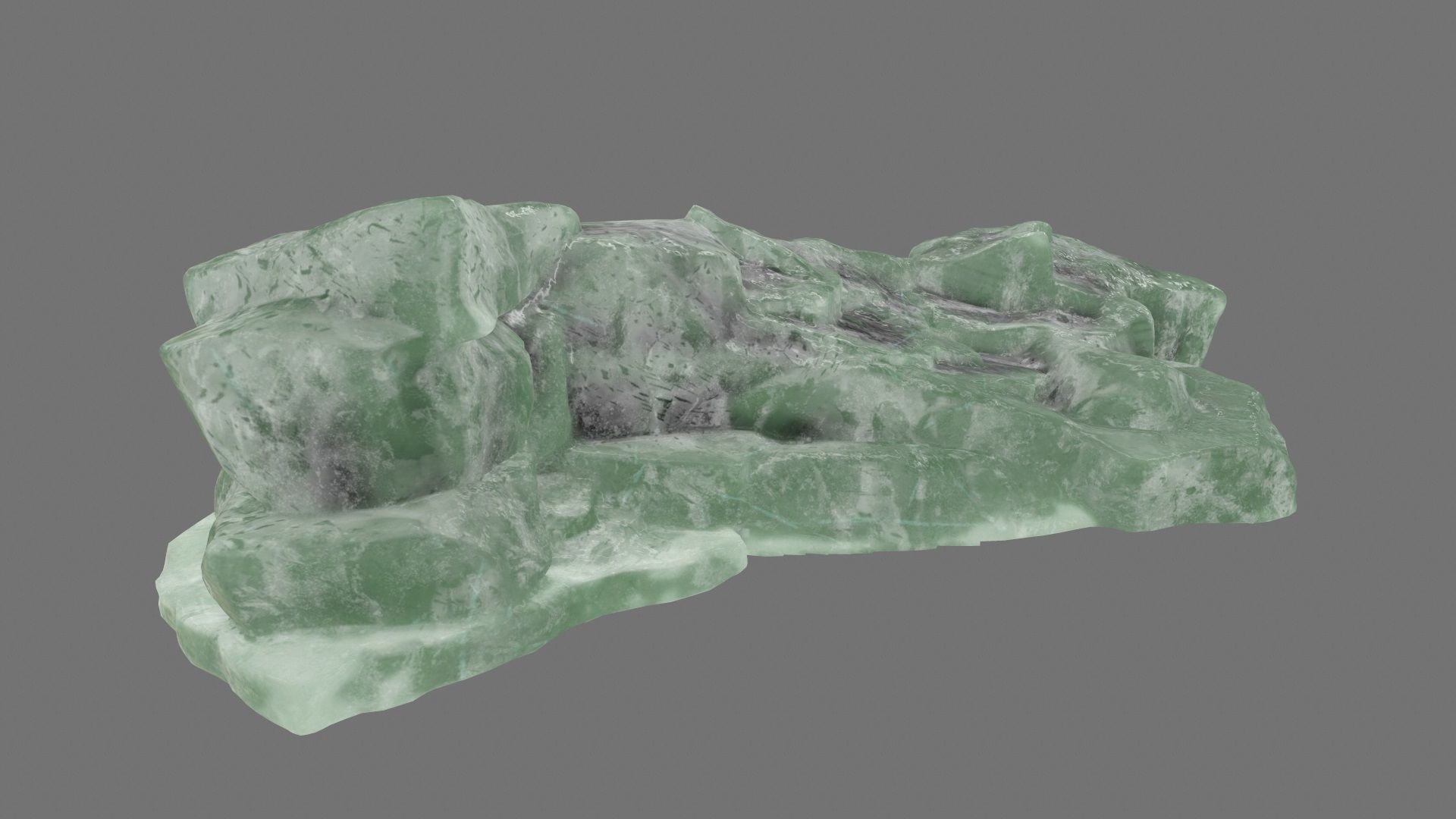 ice mountain Low-poly 3D model_1