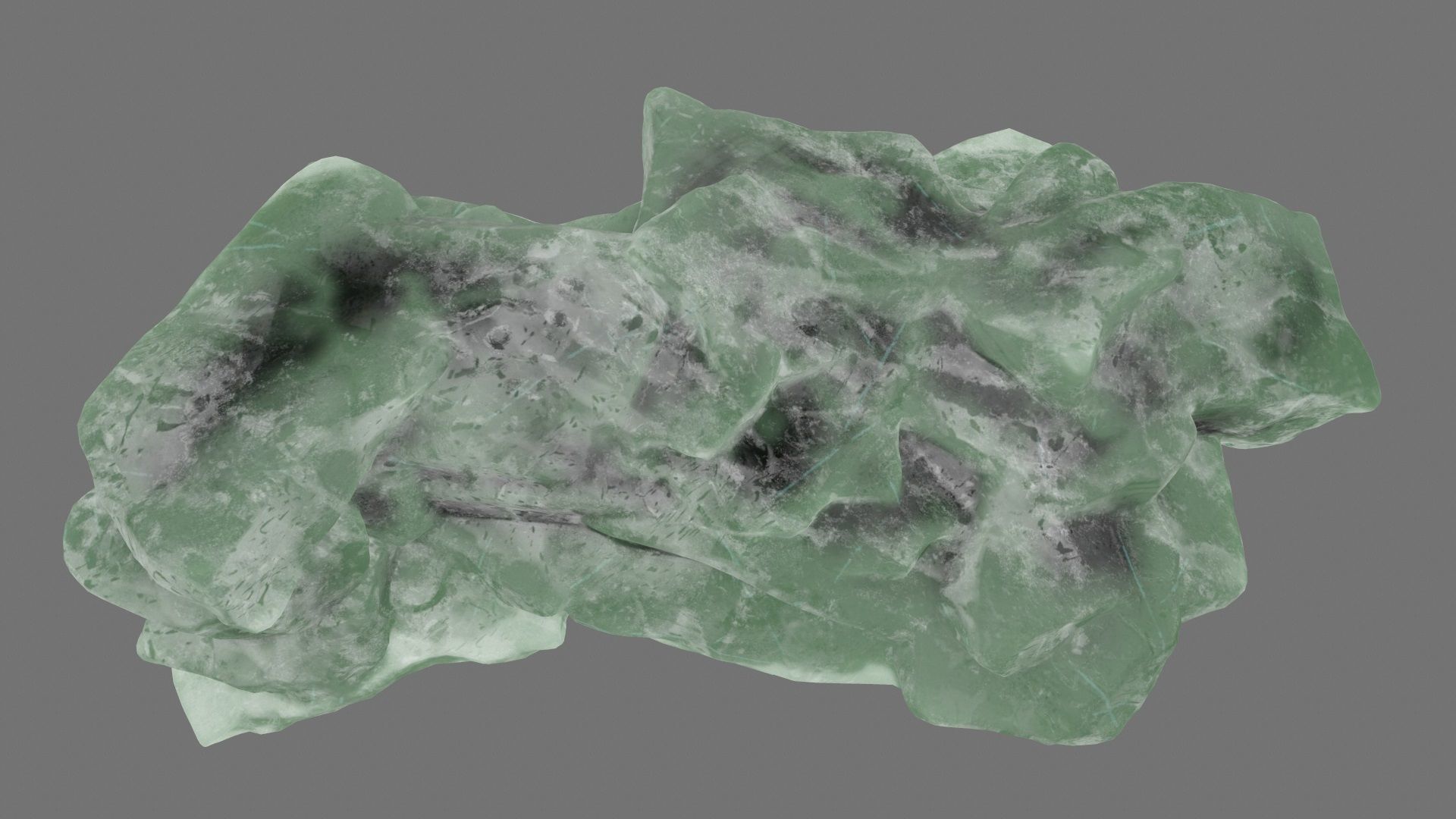 ice mountain Low-poly 3D model_9