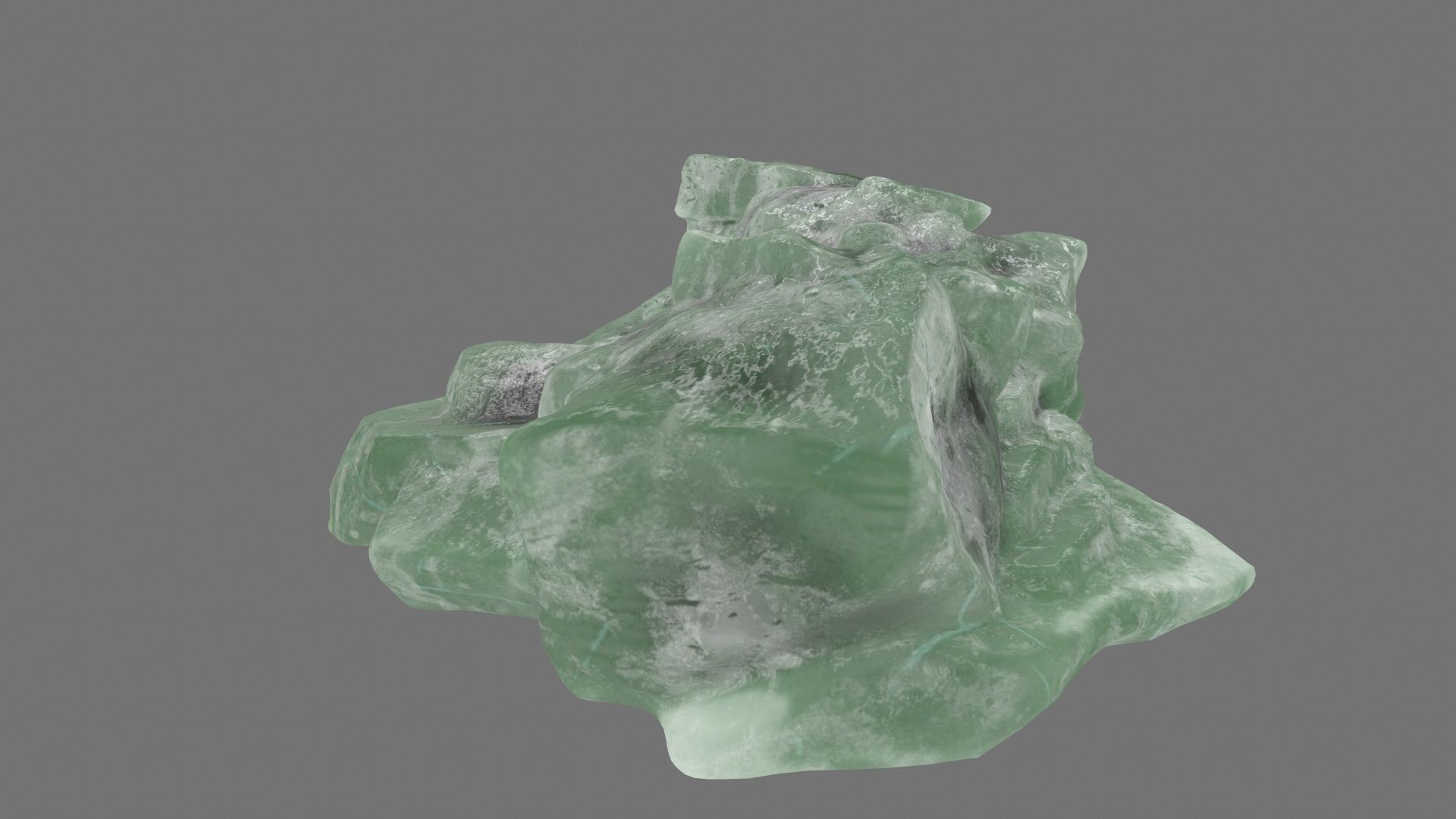 ice mountain Low-poly 3D model_4