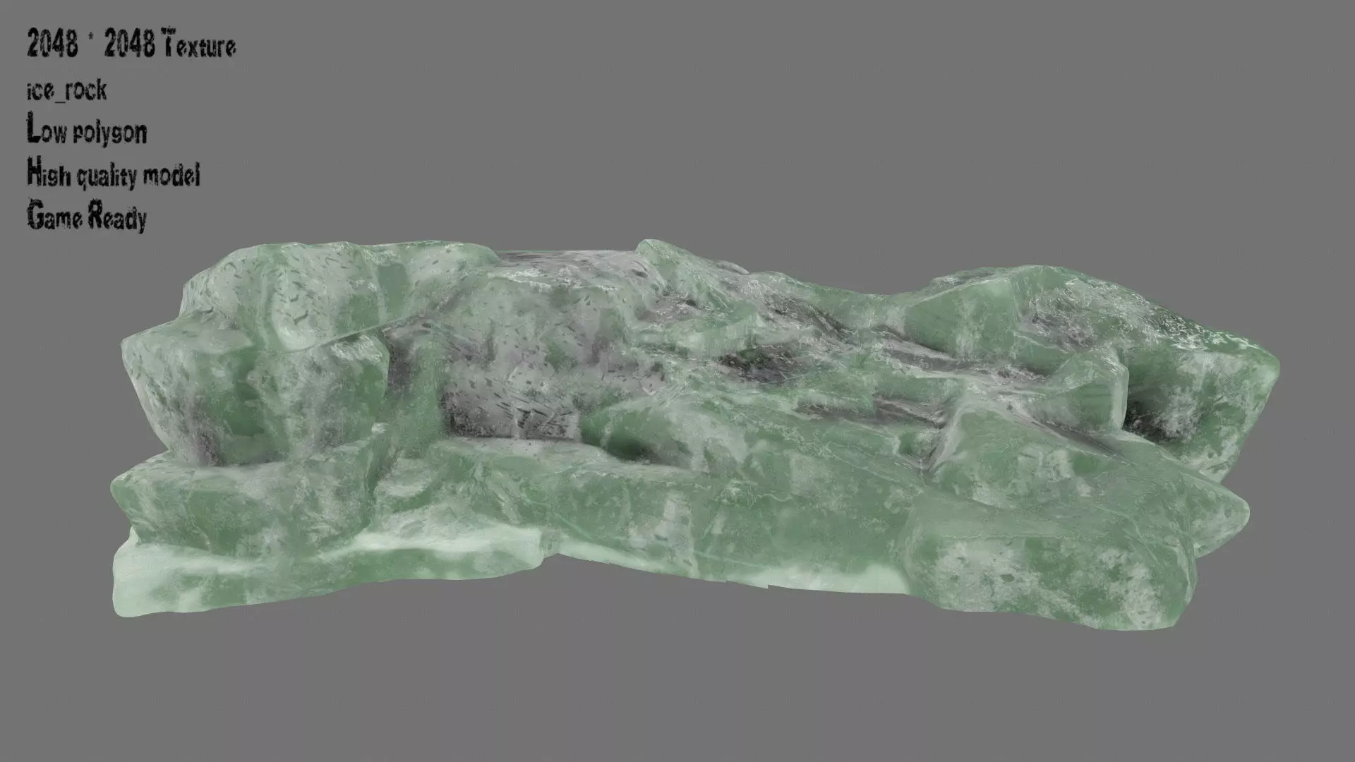 ice mountain Low-poly 3D model_0