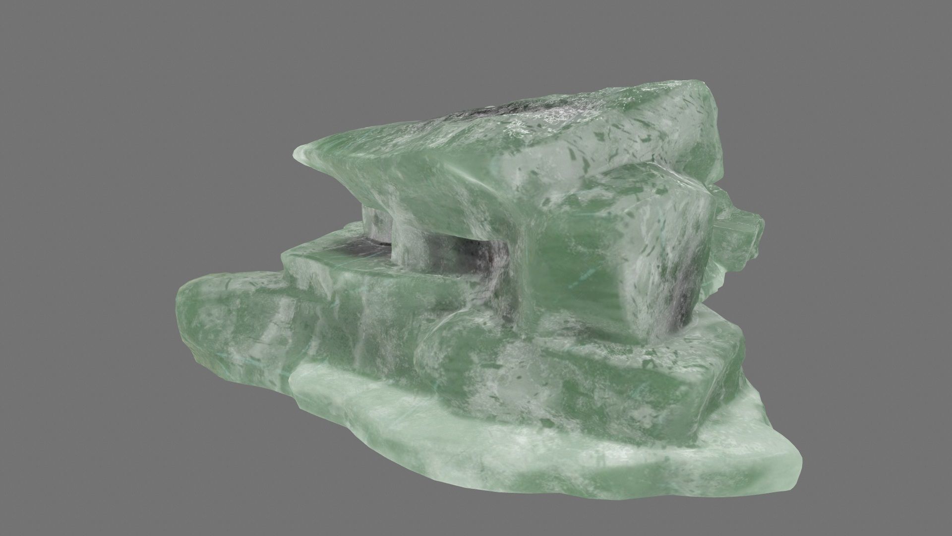 ice mountain Low-poly 3D model_2