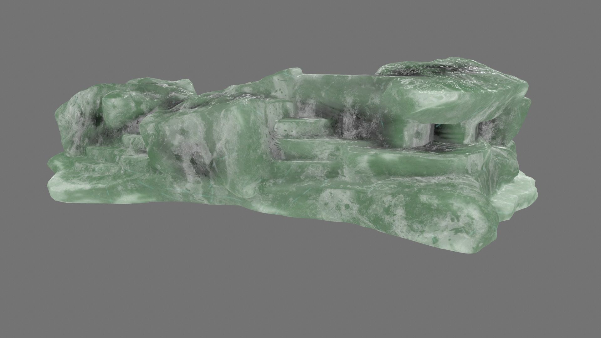 ice mountain Low-poly 3D model_5