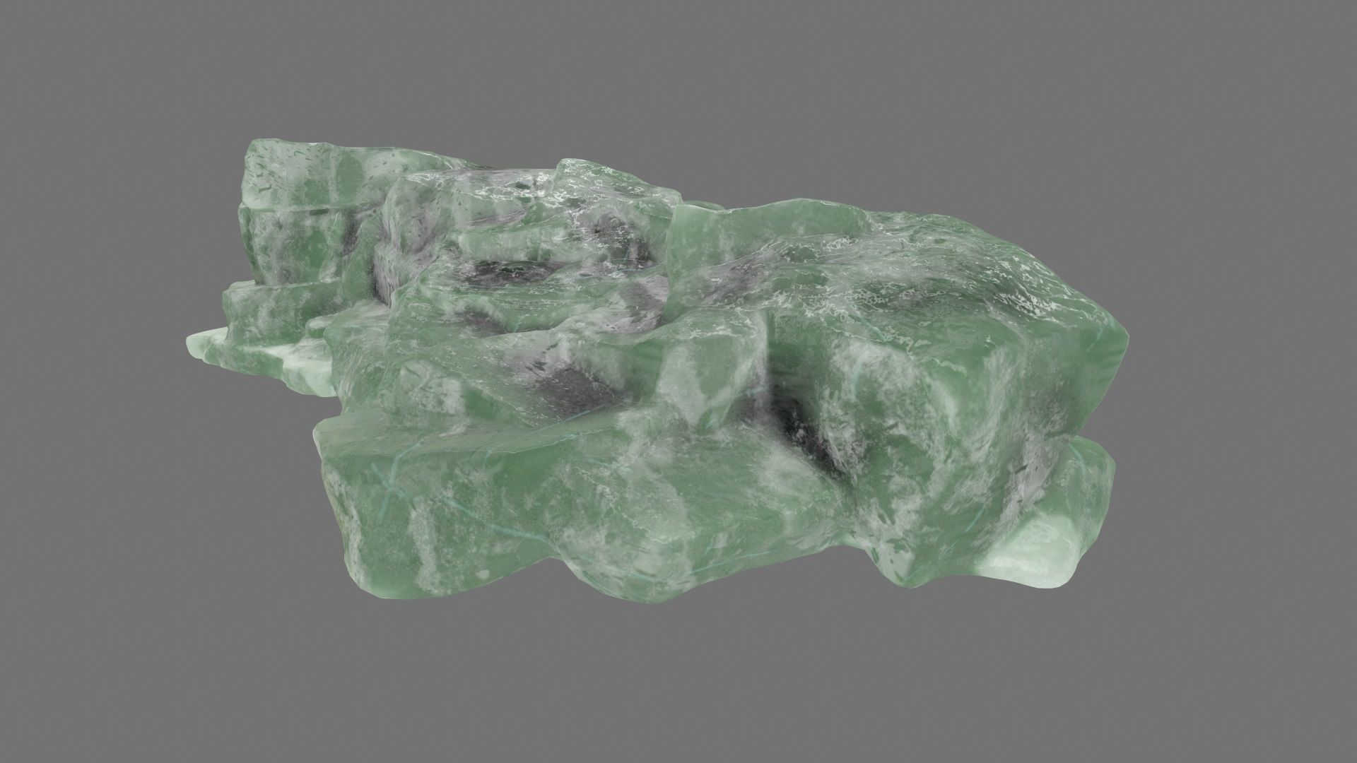 ice mountain Low-poly 3D model_7