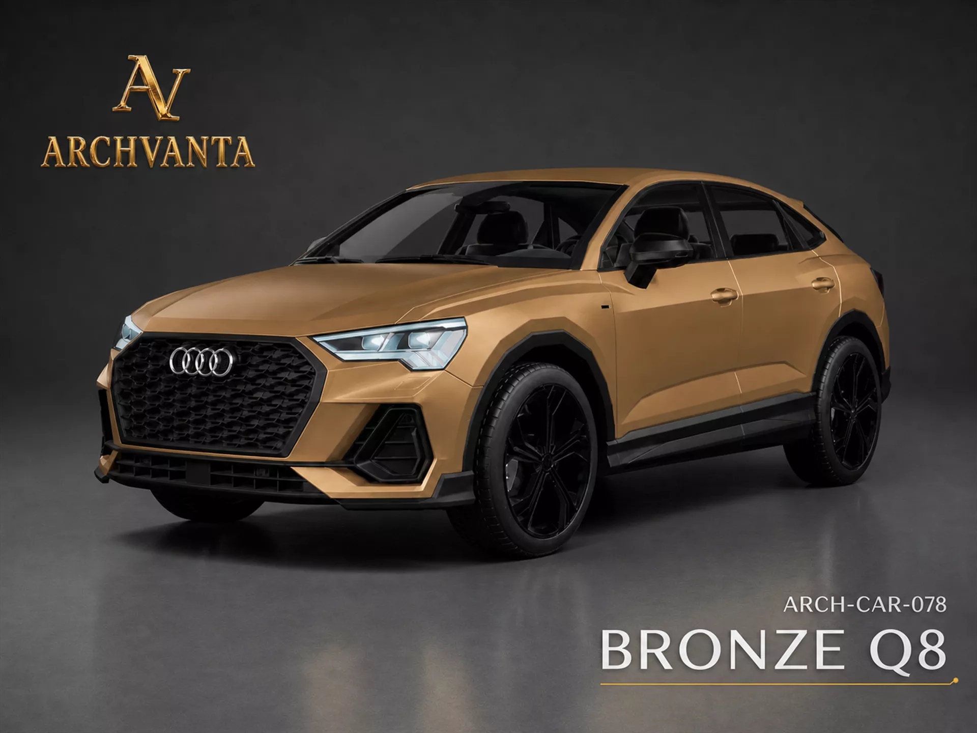 Bronze Premium Crossover SUV - High Detail 3D Model 3D model