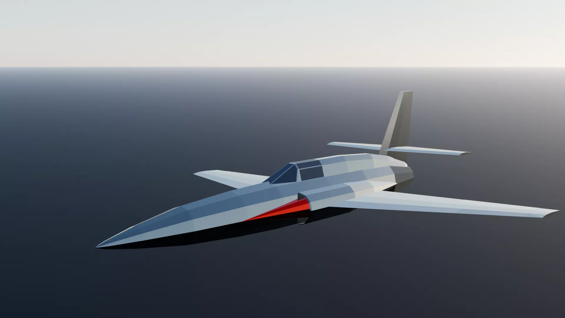 LowPoly Retro Fighter Jet Free low-poly 3D model