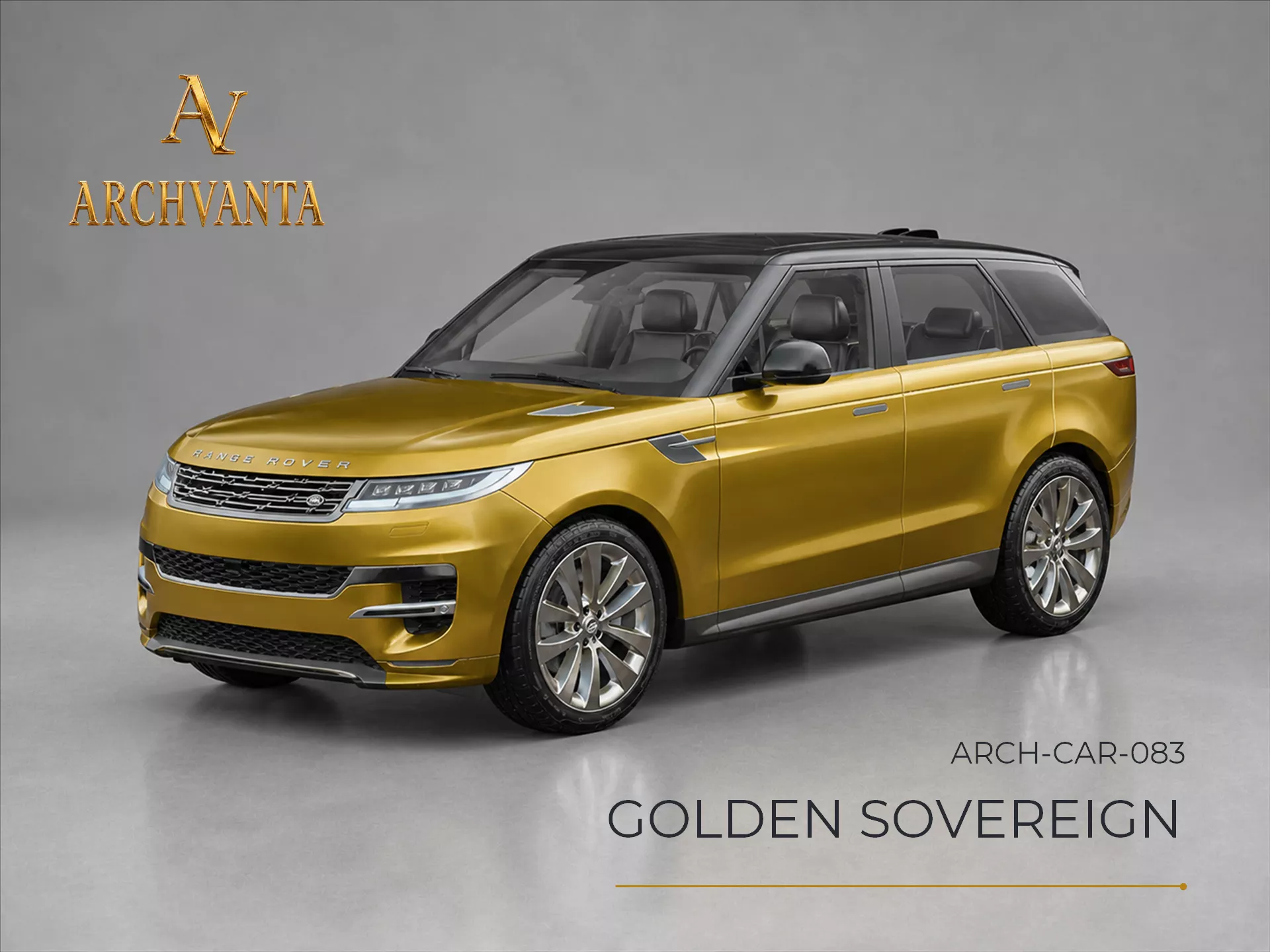 Golden Sovereign Luxury SUV - High Detail 3D Model 3D model