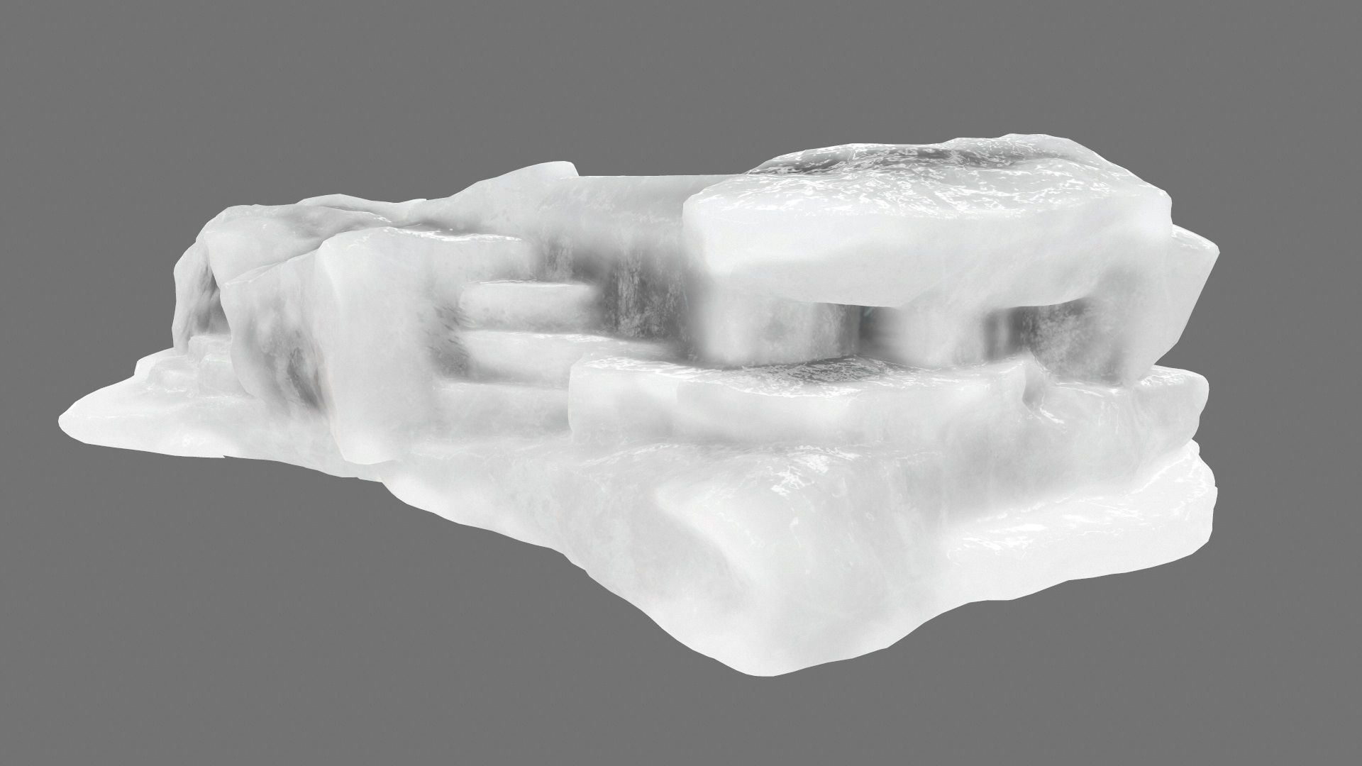 ice mountain Low-poly 3D model_8