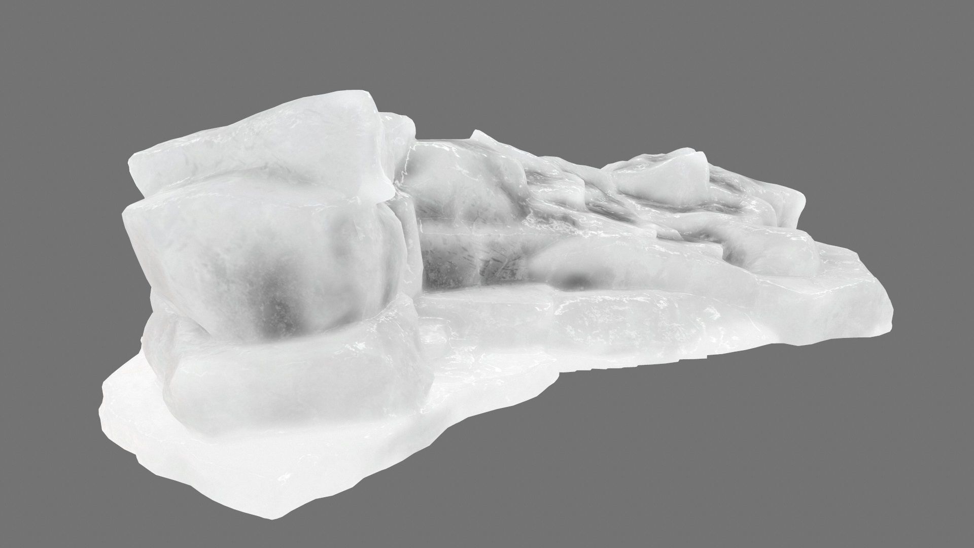 ice mountain Low-poly 3D model_2