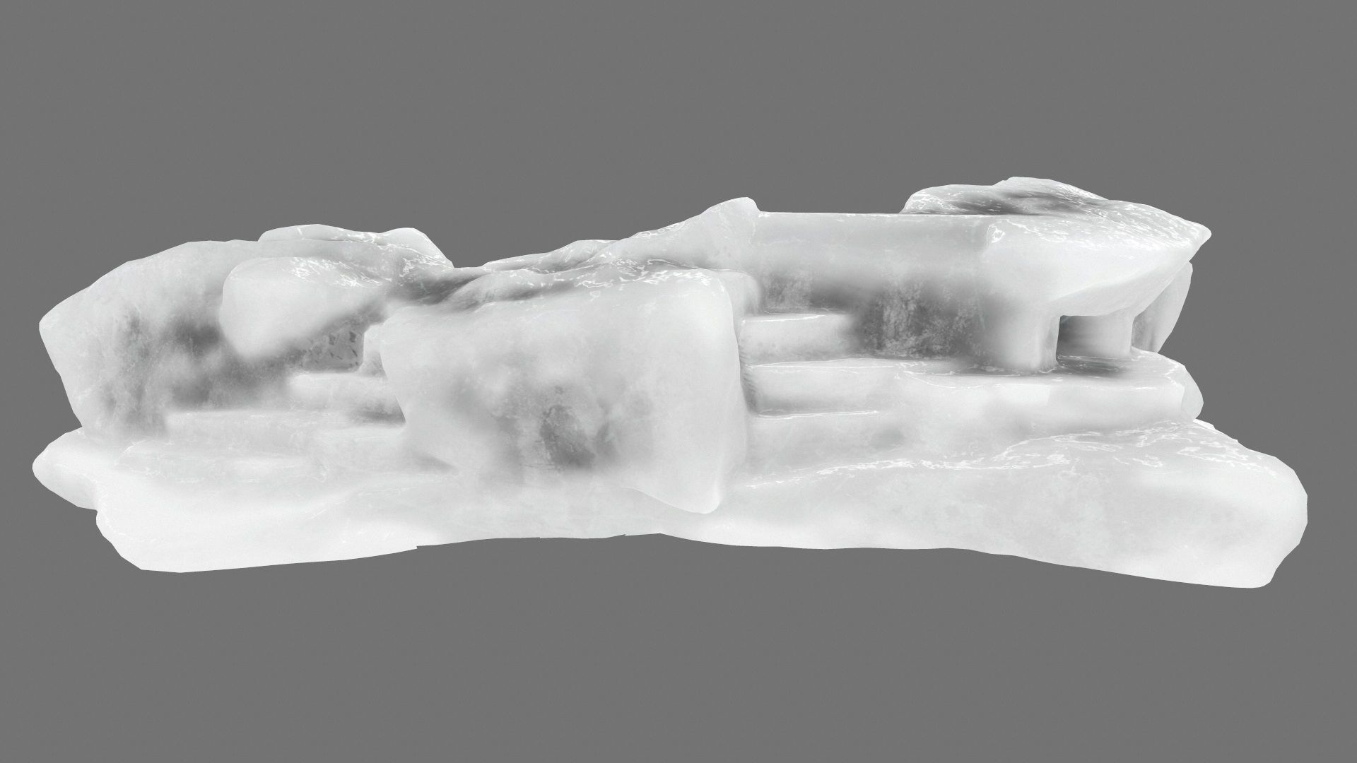 ice mountain Low-poly 3D model_6