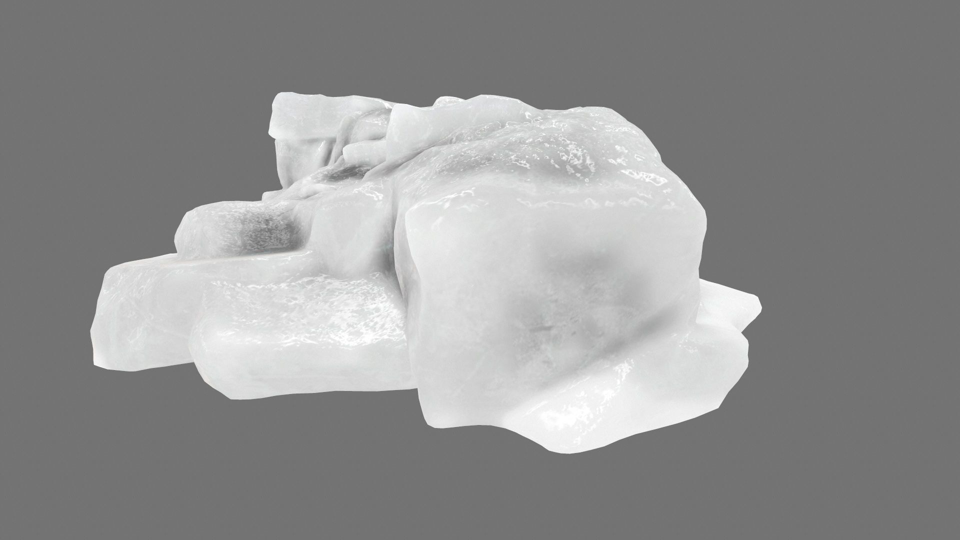 ice mountain Low-poly 3D model_7