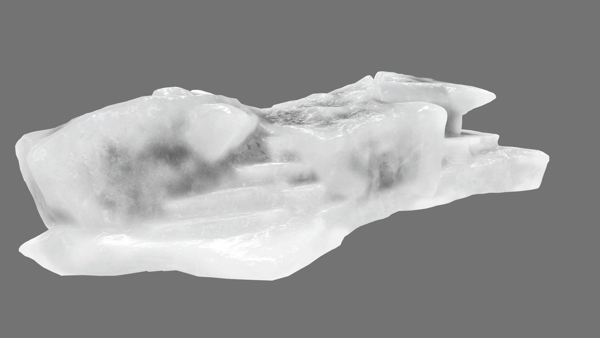 ice mountain Low-poly 3D model_4