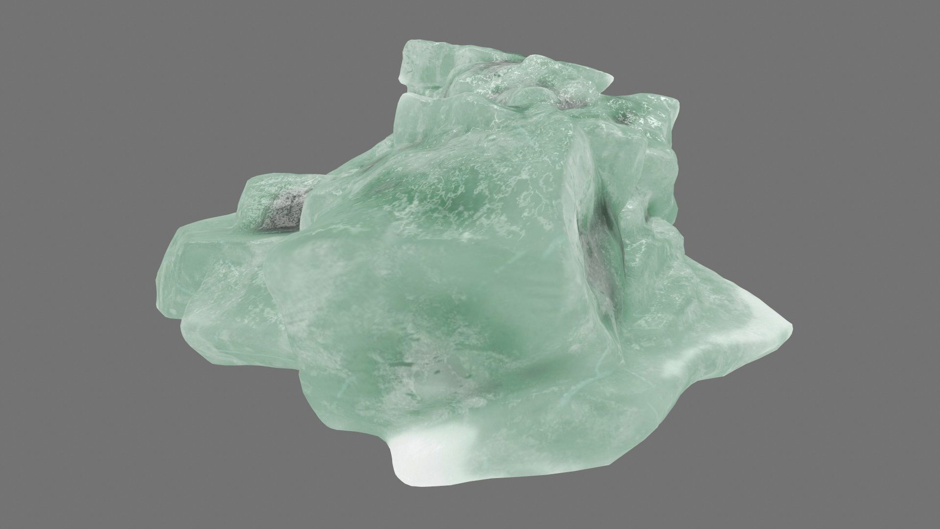 ice mountain Low-poly 3D model_4
