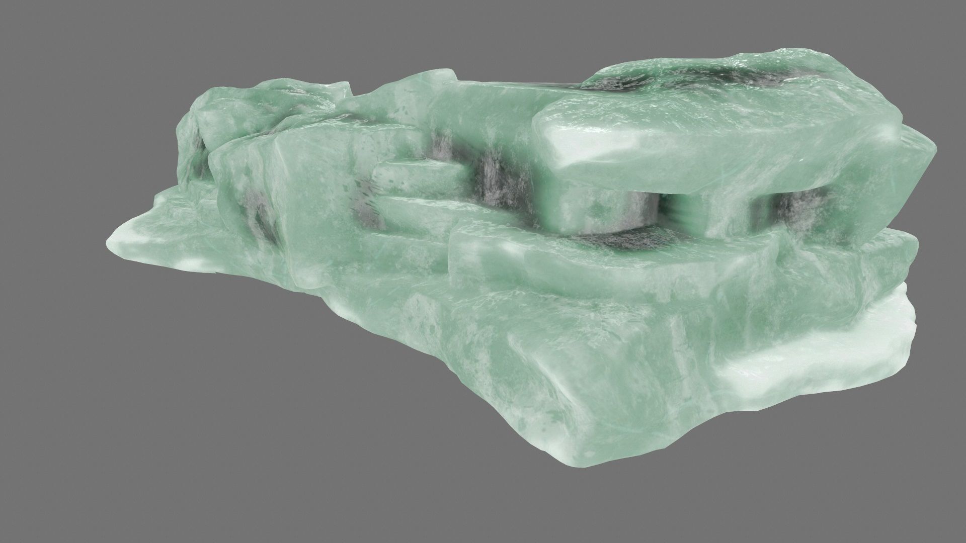 ice mountain Low-poly 3D model_6