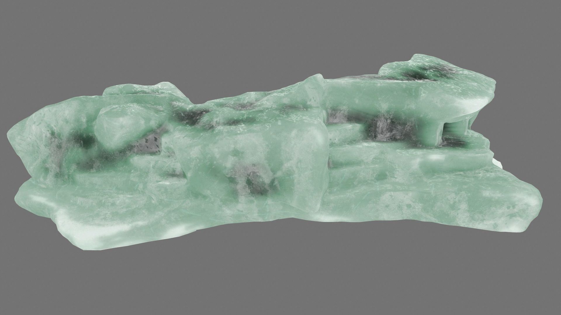ice mountain Low-poly 3D model_7