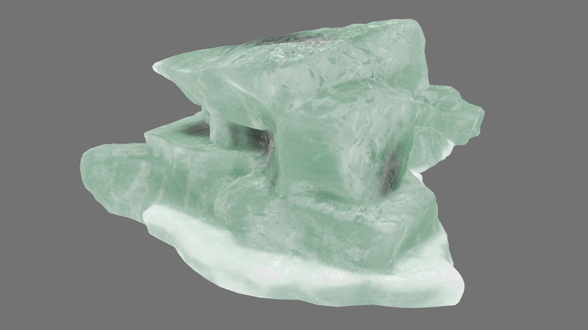 ice mountain Low-poly 3D model_2