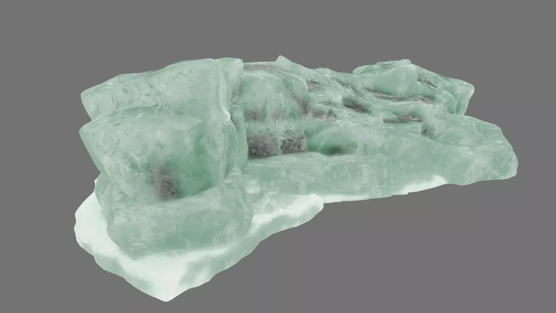 ice mountain Low-poly 3D model_0