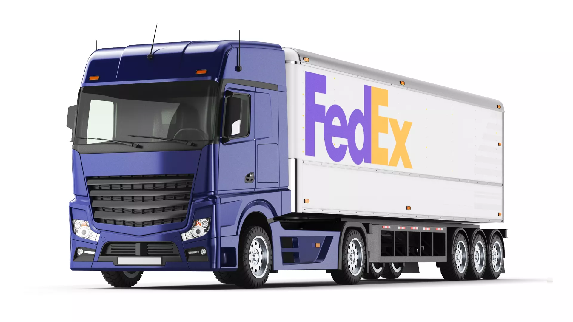 Large FedEx Truck 3D model