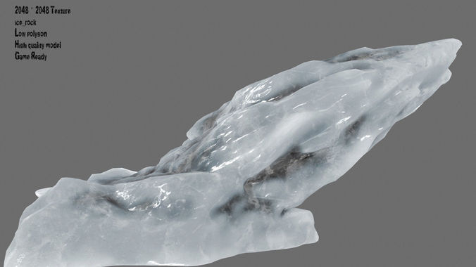 ice mountain Low-poly 3D model