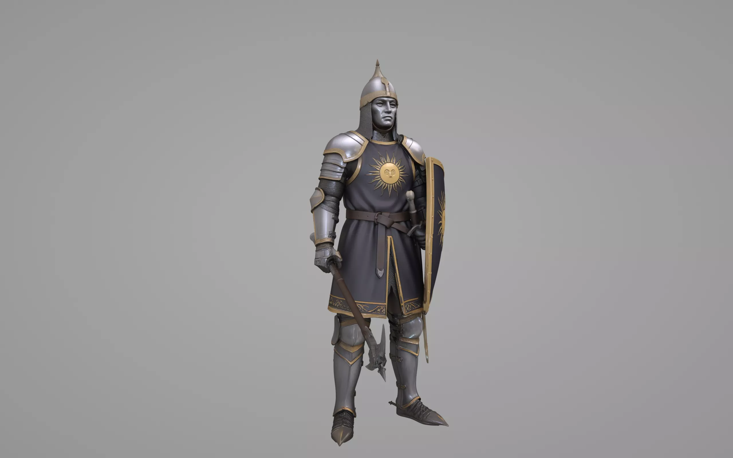 medieval warrior 3D model 3D model